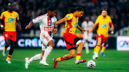 Endrick em ação contra o Lens pela Copa da França