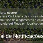Defesa Civil de BH emite 'alerta severo' para 'chuvas intensas' nesta sexta-feira