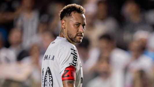 Neymar, do Santos, durante jogo contra o Vasco, pelo Brasileirão
