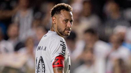 Neymar, do Santos, durante jogo contra o Vasco, pelo Brasileirão