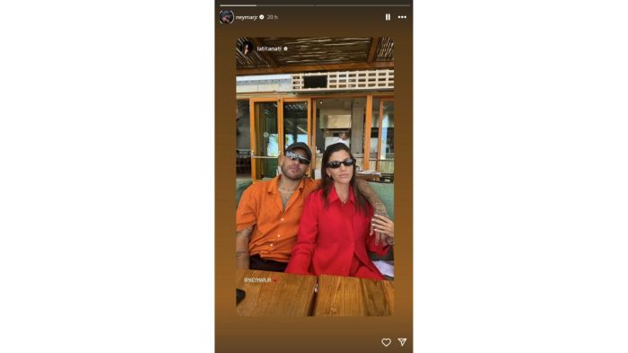 Neymar republicou foto com a influenciadora Natalia Beciu