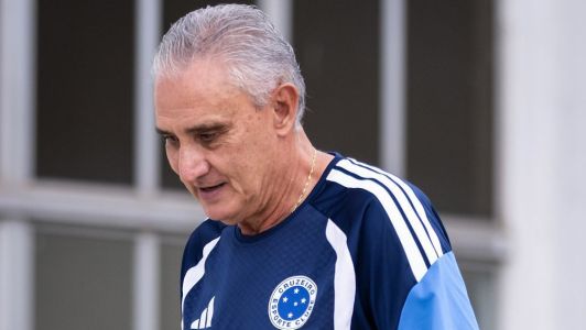 Tite em treino do Cruzeiro