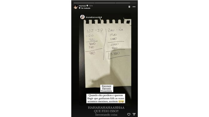 Neymar publica foto de jogos com amigos e com Bruna Biancardi na véspera do Dia dos Namorados
