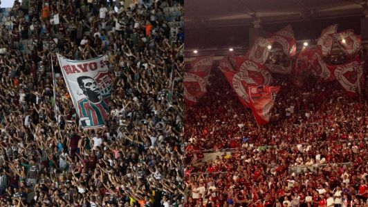 Torcidas de Fluminense e Flamengo no Maracanã
