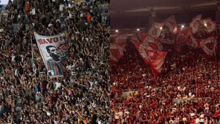 Torcidas de Fluminense e Flamengo no Maracanã