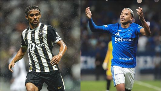 Gustavo Scarpa, do Atlético, e Matheus Pereira, do Cruzeiro