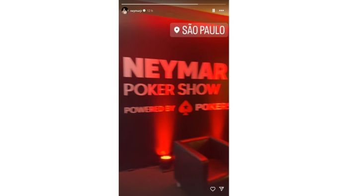 Neymar postou nos stories, do Instagram, um vídeo indicando a presença no evento