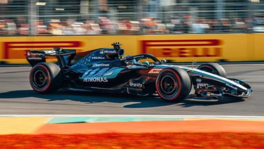 George Russell em ação no GP da Austrália