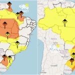 Chuvas no Brasil: veja quais estados estão em alertas laranja e amarelo do Inmet