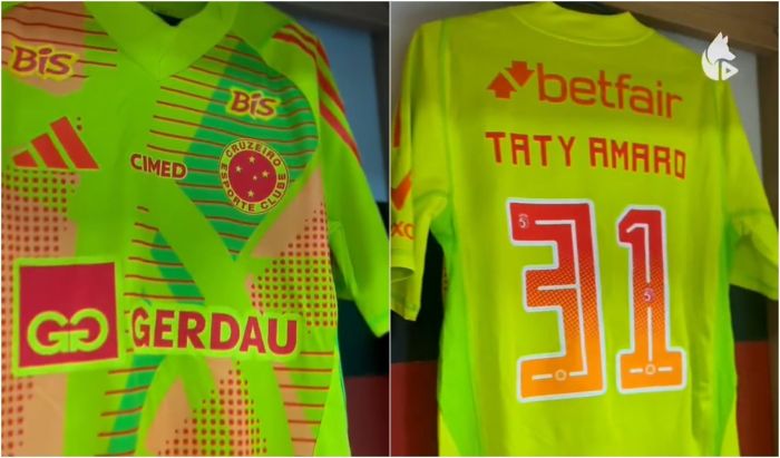 Camisa de goleiros do Cruzeiro para temporada de 2025