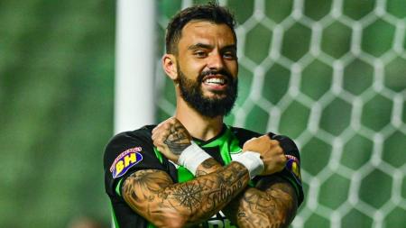 Gonzalo Mastriani celebra gol pelo América em 2024
