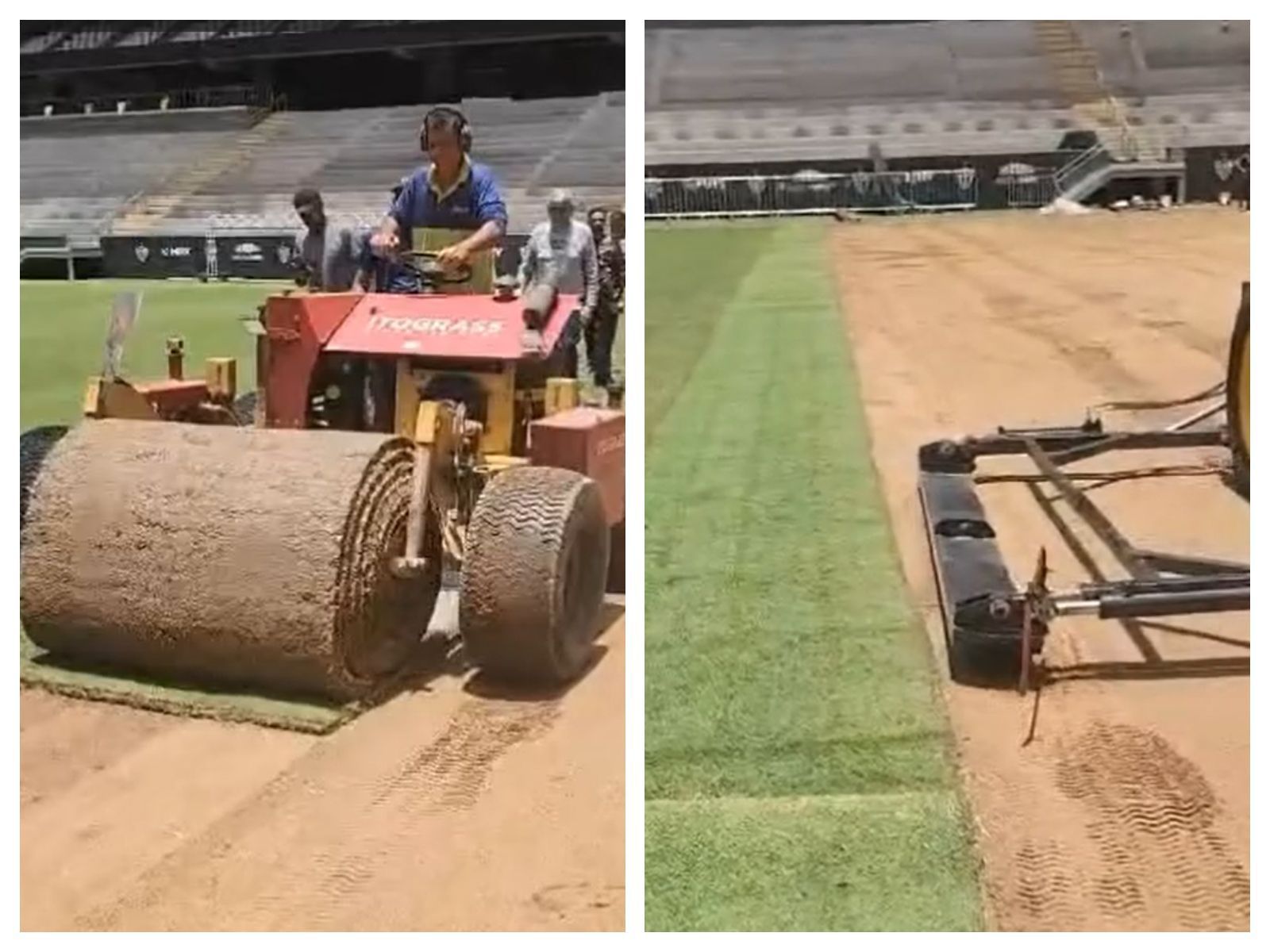 Atlético inicia plantio do novo gramado da Arena MRV para final da Copa do Brasil; veja