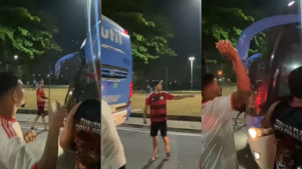 Torcida do Flamengo ataca ônibus da delegação após eliminação na Libertadores