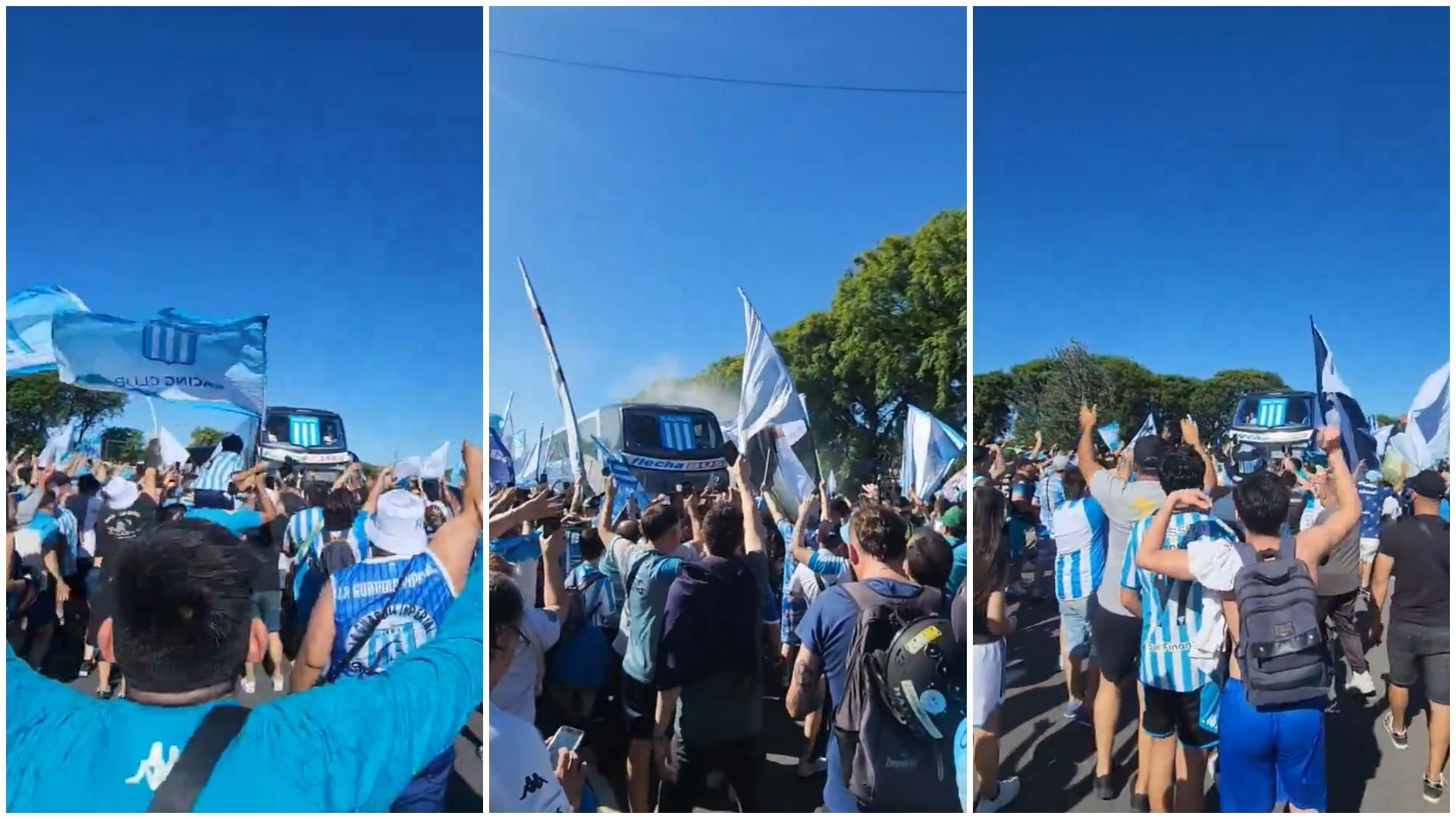 Rival do Cruzeiro, Racing recebe apoio de milhares de torcedores antes de final da Sul-Americana