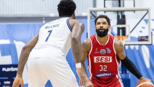 Jogo entre Sesi Franca e KTO Minas pelo Basketball Champions League Americas 2025/26