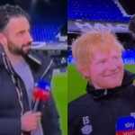 Ed Sheeran se desculpa com técnico da Premier League após interromper entrevista