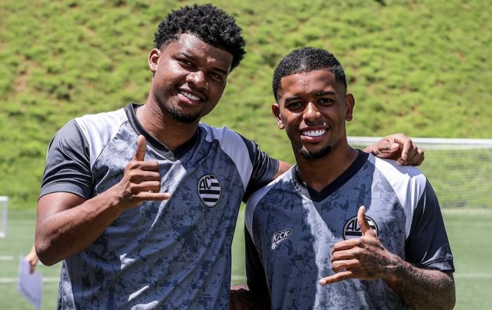 Lincoln e Wesley Gasolina durante treino do Athletic