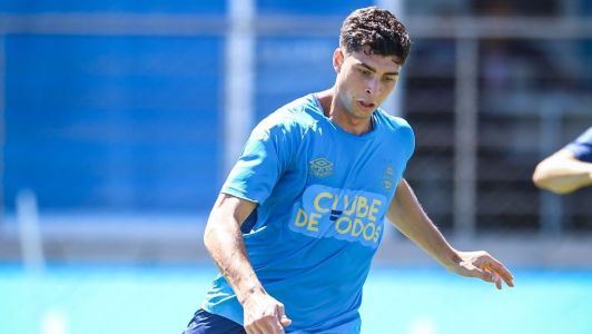 Juan Nardoni em treino do Grêmio