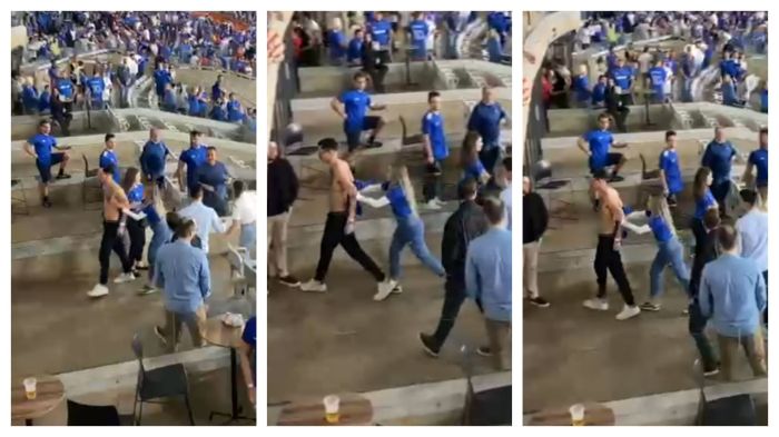 Amigo de Kaio Jorge deixa camarote do Mineirão após ser acusado de agressão por torcedora do Cruzeiro