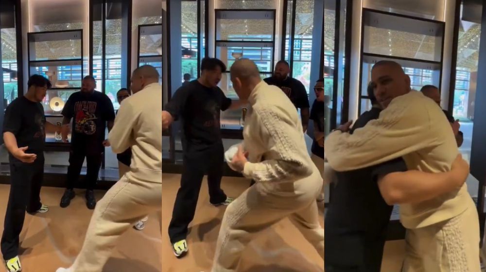 Alex Poatan é desafiado e acerta socos em barriga de fã; assista o vídeo