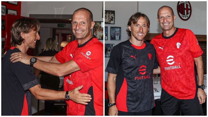 Allegri e Modric se encontram no Milan