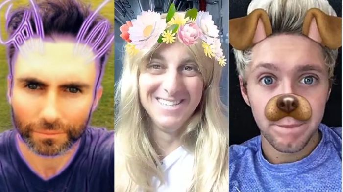 Os filtros do Snapchat eram tendência entre usuários na época