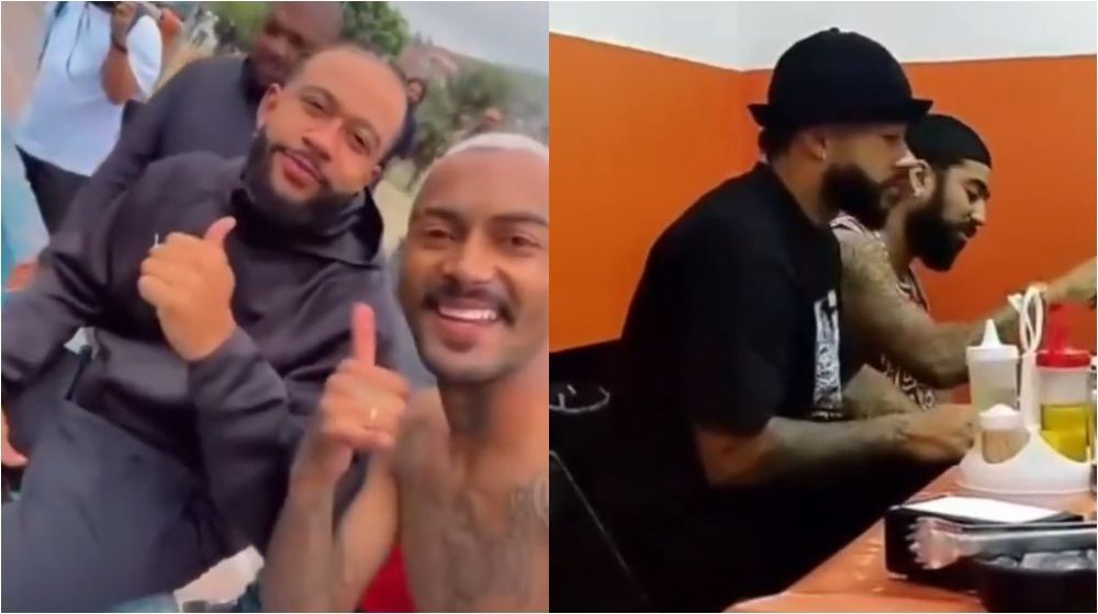 De folga, Depay assiste a pelada e come ‘podrão’ no ABC paulista