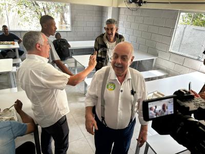 Fuad Noman (PSD) visitou albergue para acolhimento de moradores em situação de rua em Belo Horizonte