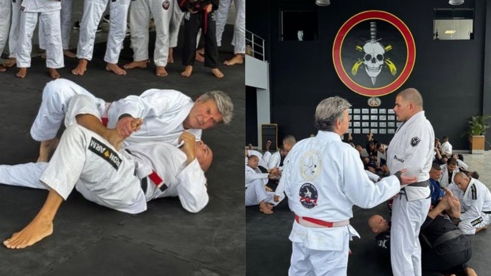 Fux, ministro do STF, dá aula de jiu-jitsu a policiais do BOPE e jovens de projeto social do Rio