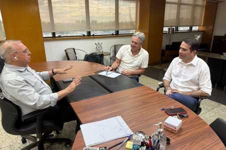 Osmar Stabile, Marcelo Paz e Erasmo Damiani no Parque São Jorge