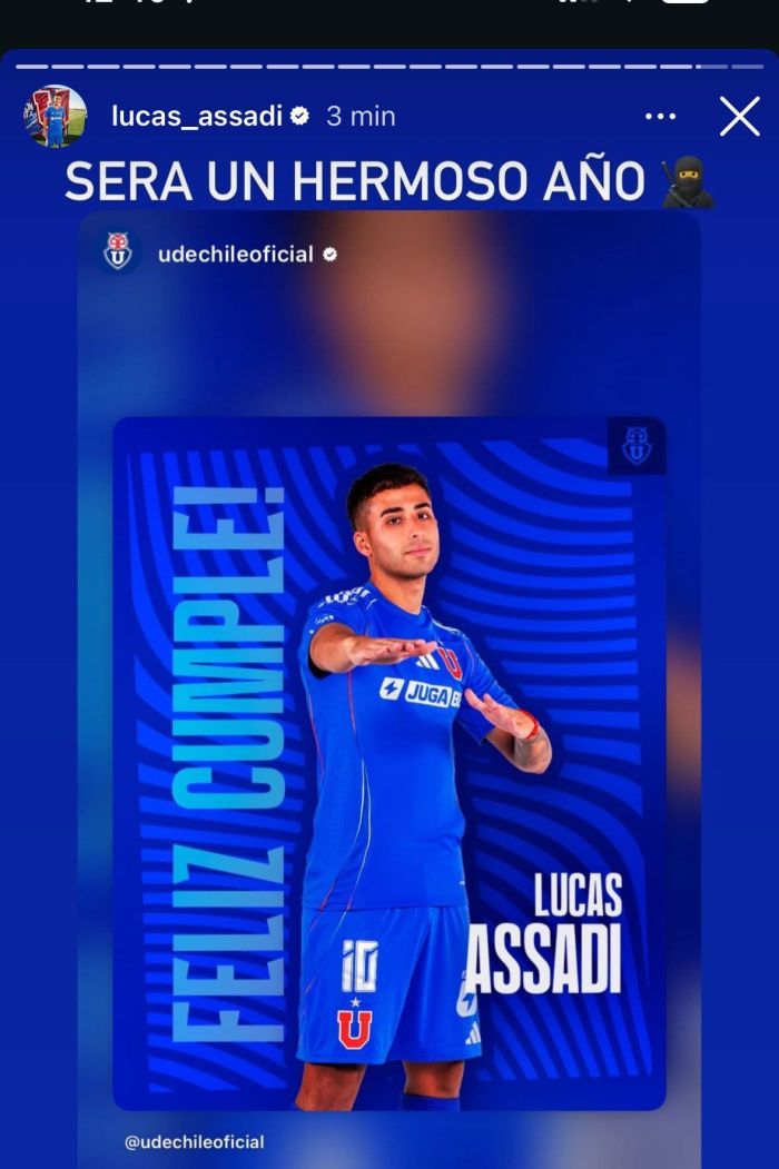 Publicação de Assadi, jogador que interessa ao Atlético, nas redes sociais