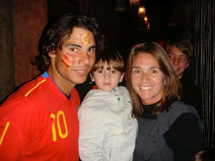 Rafael Nadal, João Fonseca e Roberta Fonseca