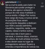 Gabriel e Ludmilla trocaram farpas pelo Instagram