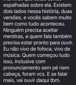 Gabriel e Ludmilla trocaram farpas pelo Instagram
