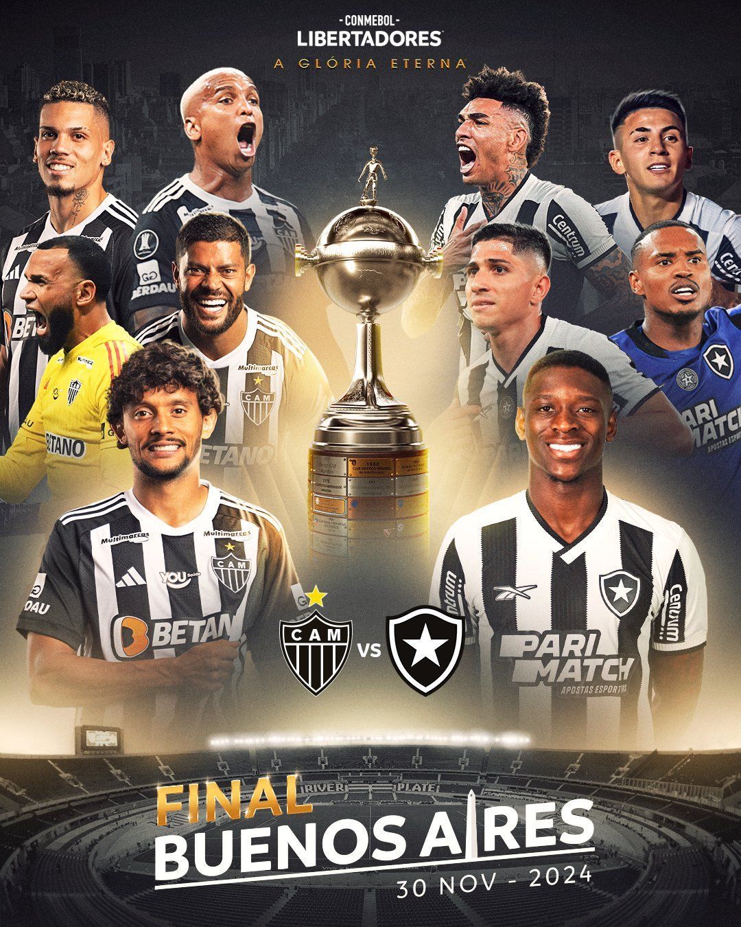Atlético x Botafogo: dê o seu palpite para a final da Copa Libertadores 2024