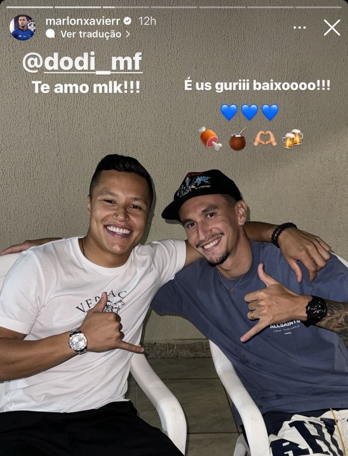 Marlon, do Cruzeiro, publicou mensagem ao amigo Dodi Marlon, do Cruzeiro, publicou mensagem ao amigo Dodi