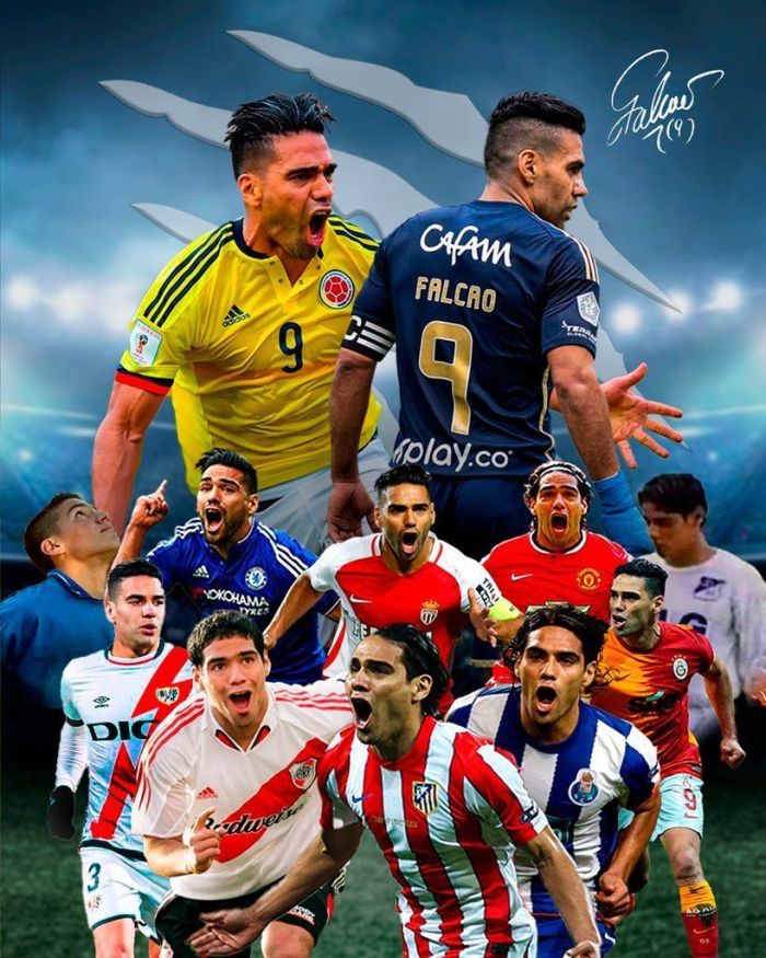 Falcao festejou marca como maior artilheiro colombiano da história, com 347 gols Falcao festejou marca como maior artilheiro colombiano da história, com 347 gols