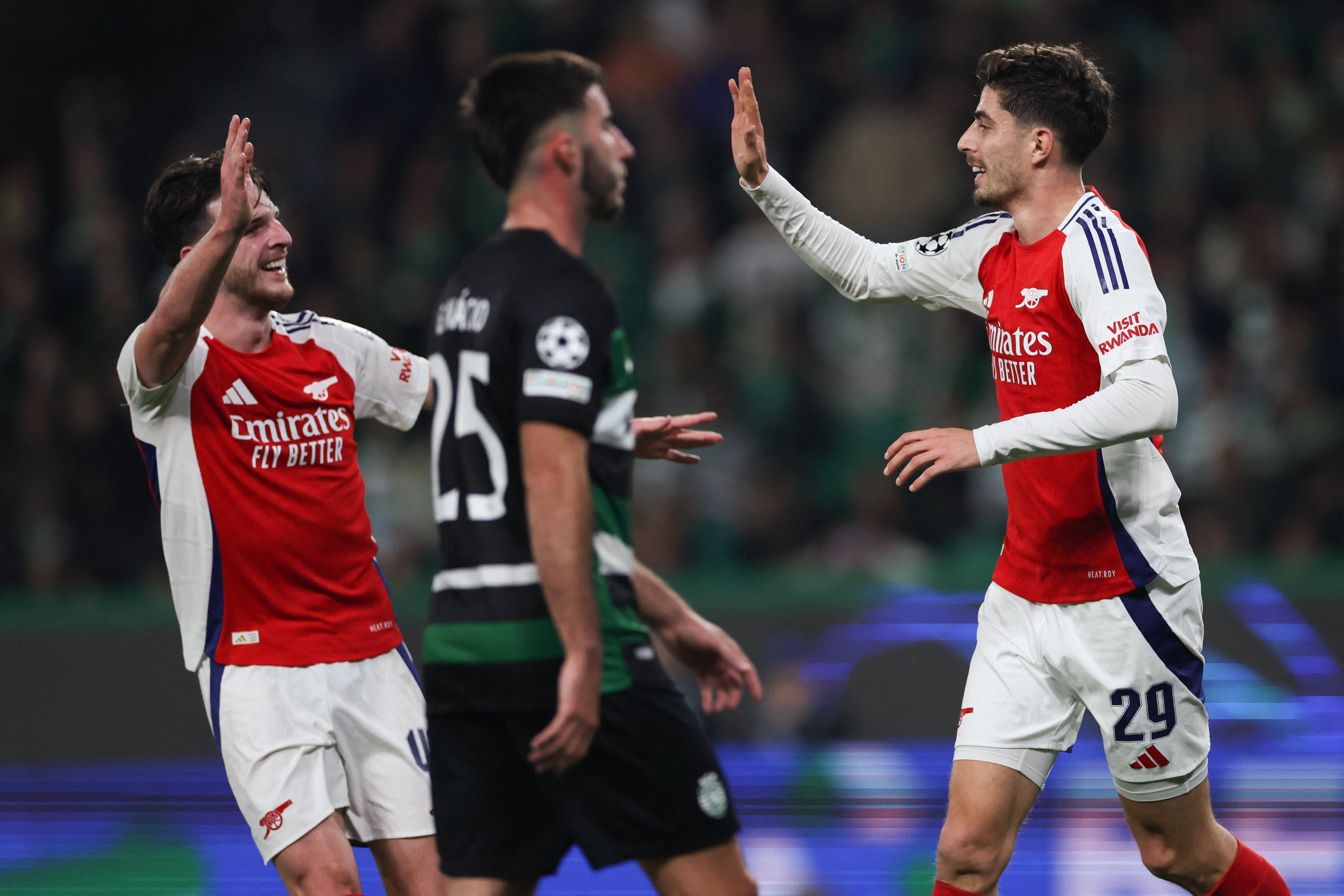 Arsenal domina e goleia o Sporting em Lisboa pela Champions League