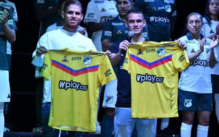 Cuéllar e Borré juntos em evento do Deportivo Cali