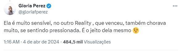 Equipe de Isabelle acusa Glória Perez de espalhar fake news.