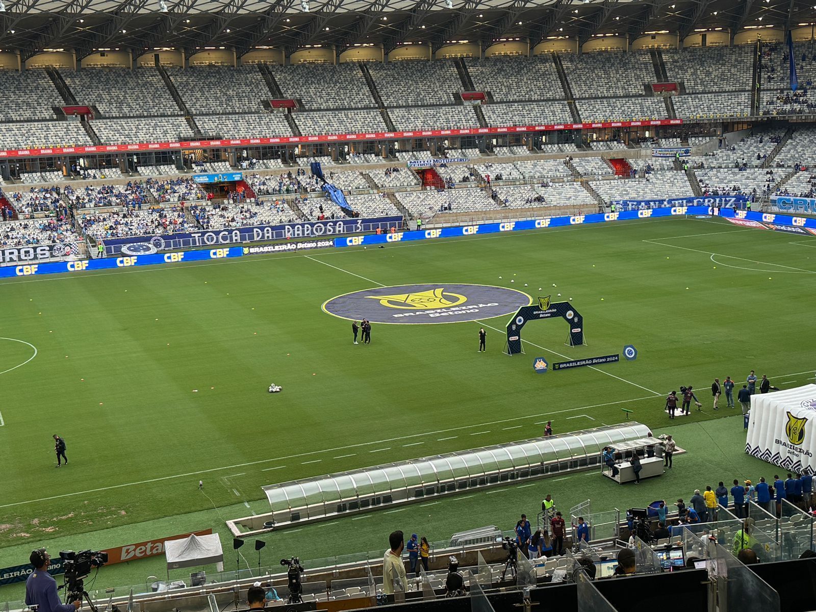 Cruzeiro x Criciúma: veja como ficou o gramado do Mineirão após show de Bruno Mars