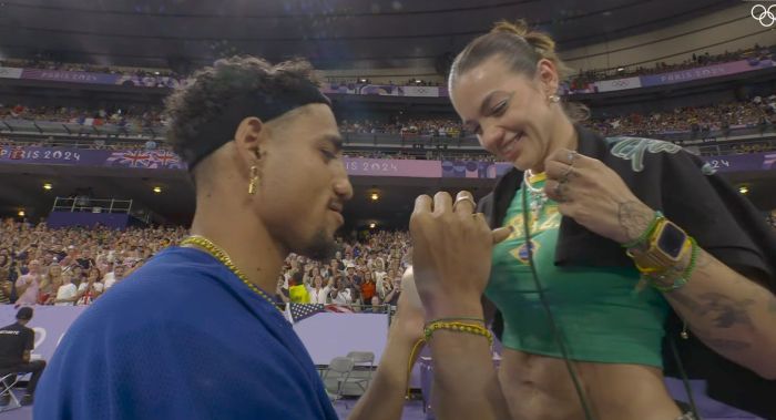 Pedido de casamento do atleta Almir dos Santos