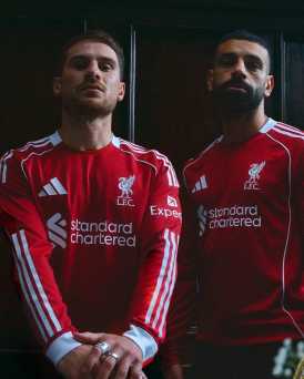 Novos uniformes do Liverpool para a temporada 2025/26