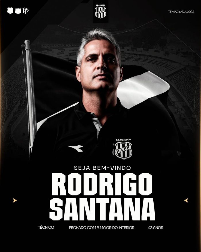 Rodrigo Santana, novo treinador da Ponte Preta