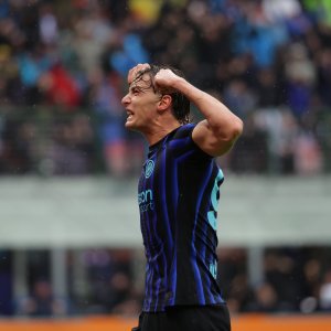 Pio Esposito comemora gol pela Inter de Milão