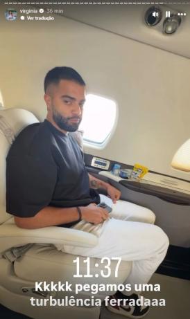 Hebert Gomes se assustou com a turbulência