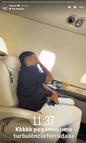 Hebert Gomes se assustou com a turbulência