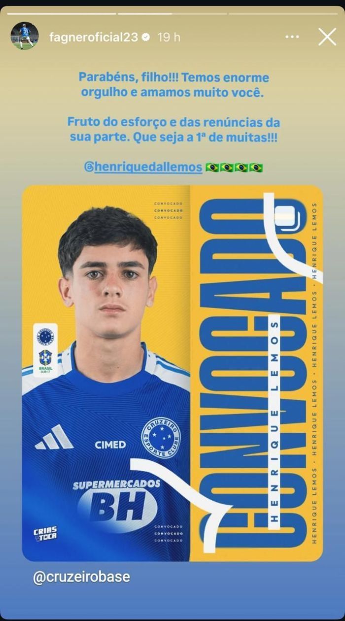 Henrique Lemos foi convocado pela primeira vez para defender a Seleção Brasileira