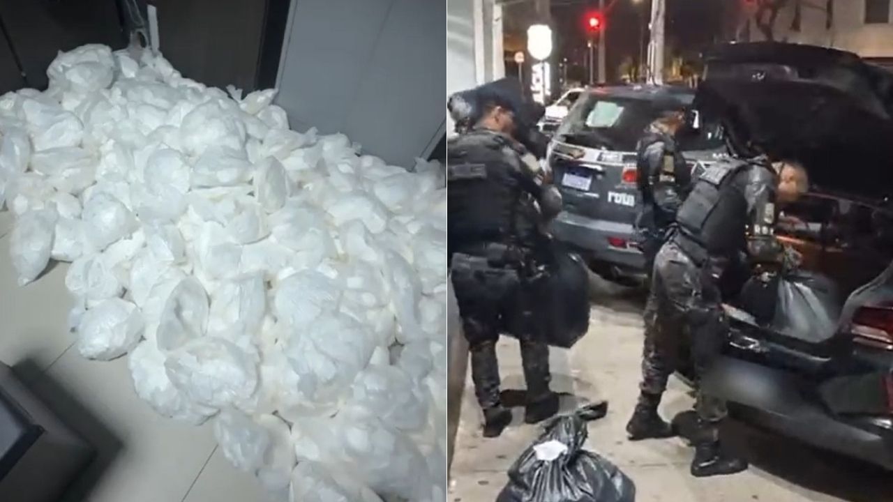 Vídeo: homem é preso com quase 200 kg de cocaína no Centro de SP