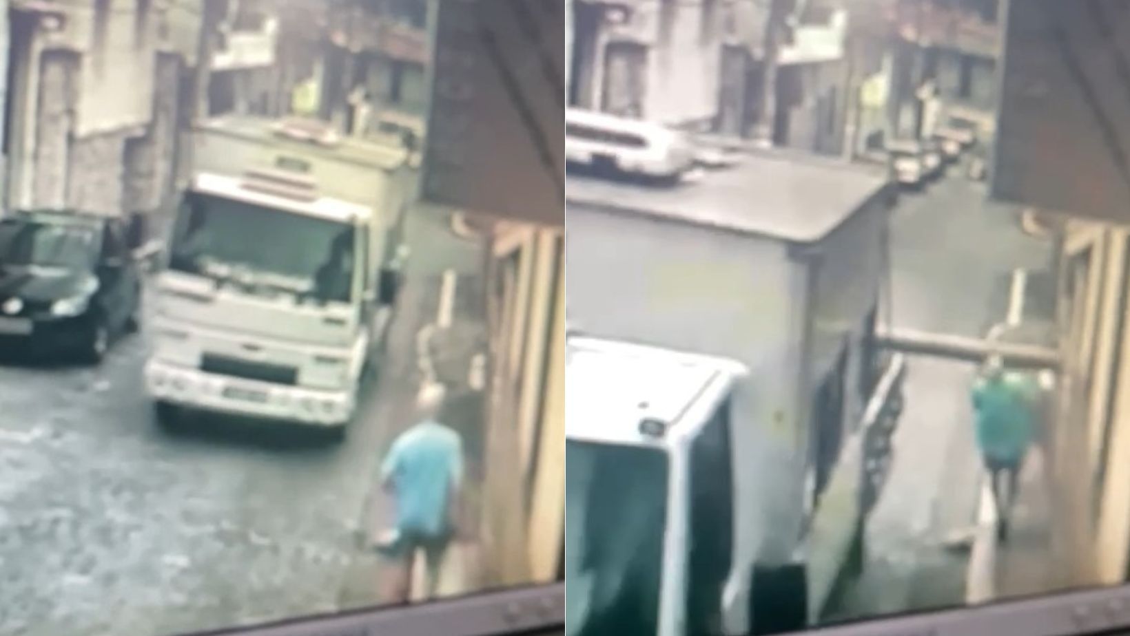 Idoso é atingido por cano que caiu de caminhão em movimento, em Nova Lima; veja vídeo